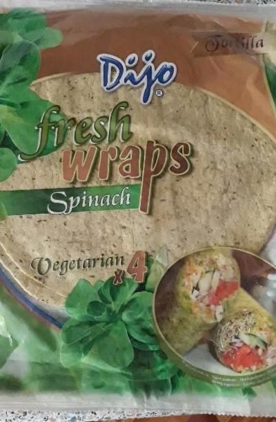 Фото - Dijo Tortilla fresh wraps spinach