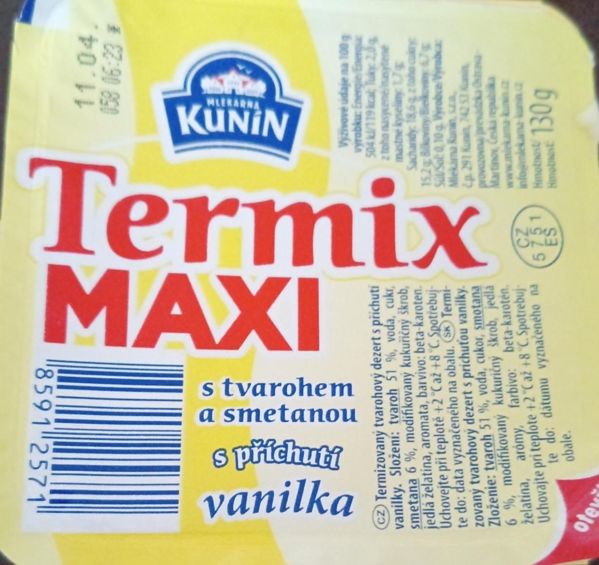 Фото - Termix maxi vanilka Mlékárna kunín