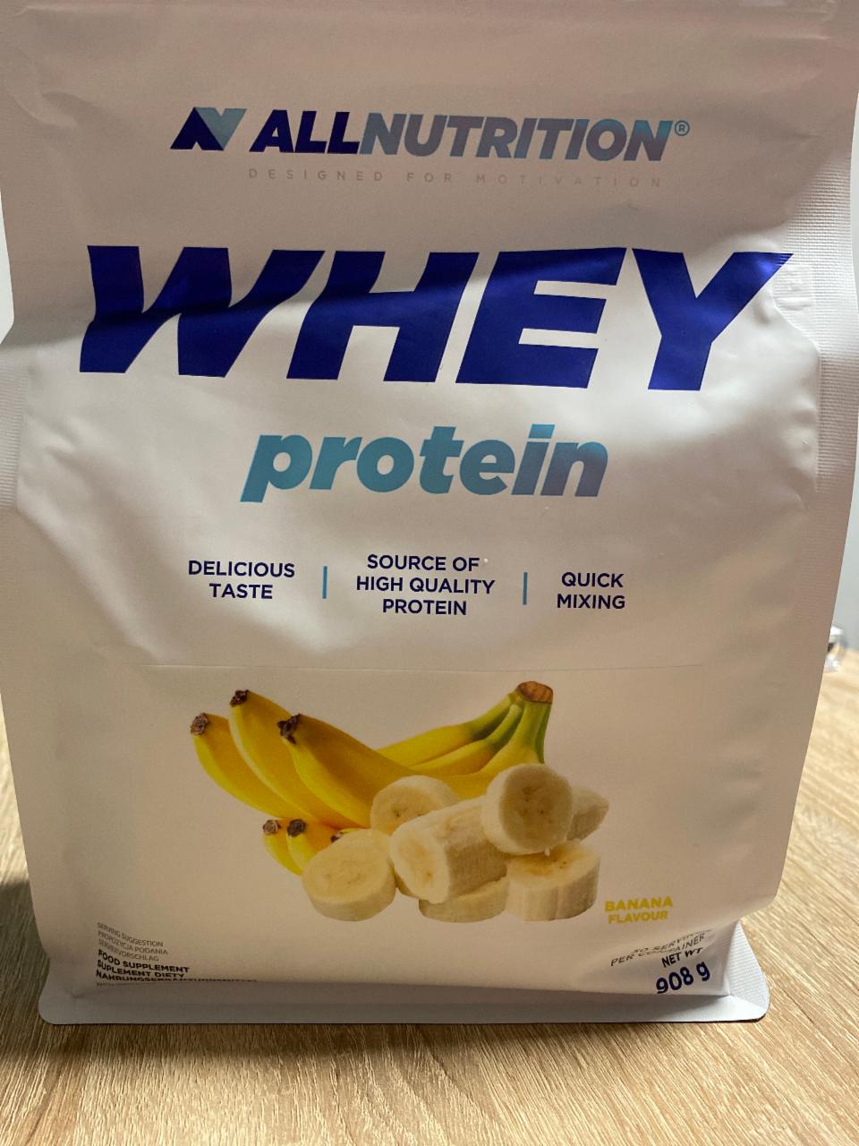 Фото - Протеин сывороточный Whey Protein banán Allnutrition