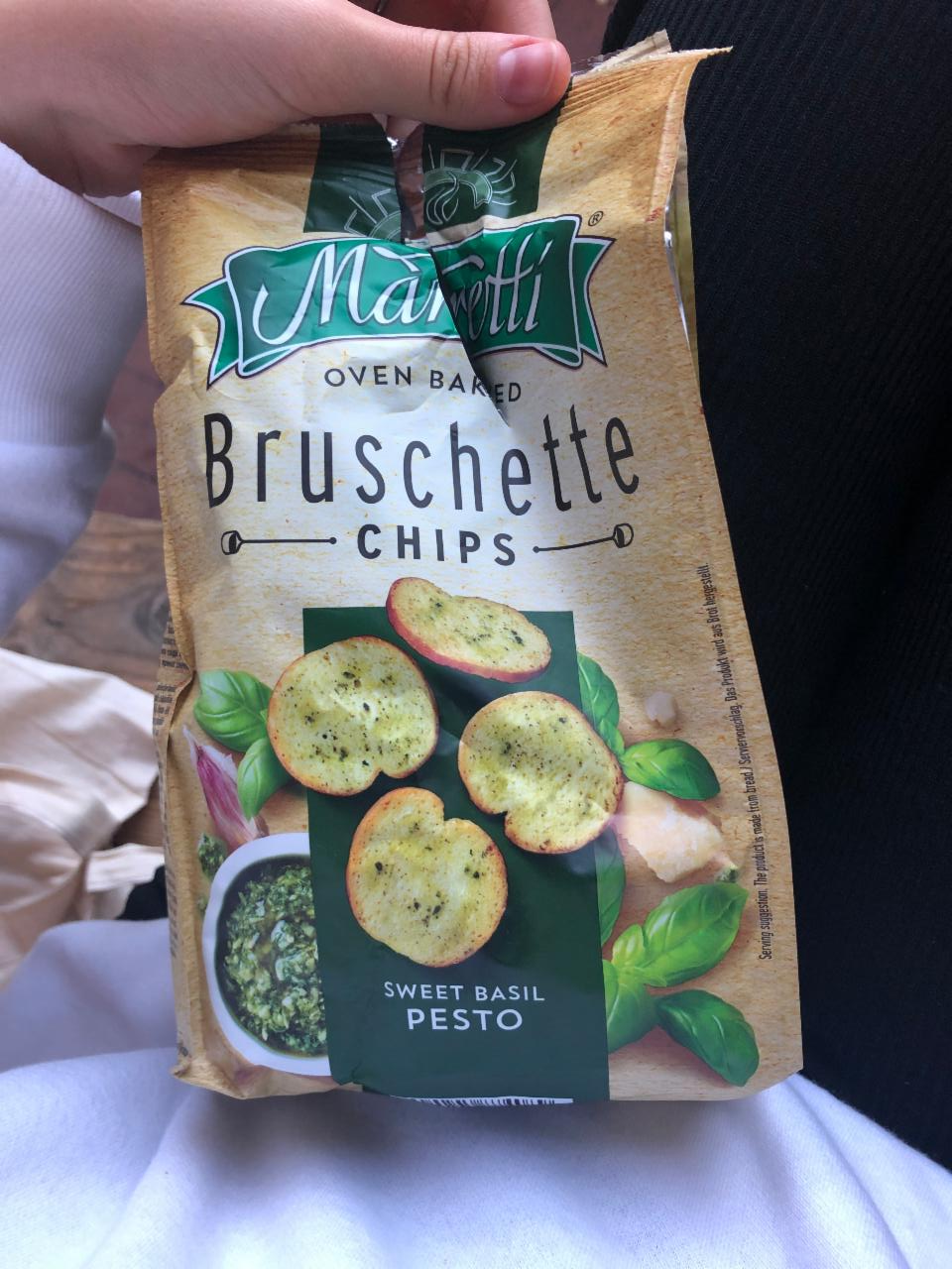 Фото - сухари из багета с песто Bruschette chips Pesto Maretti