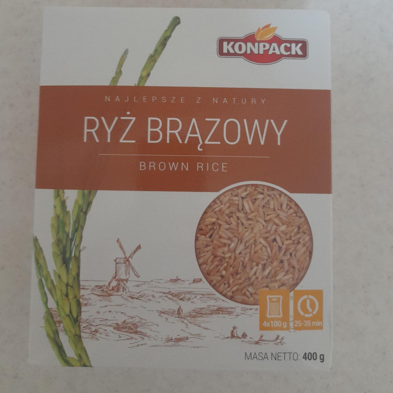 Фото - Рис коричневый Brown Rice Konpack