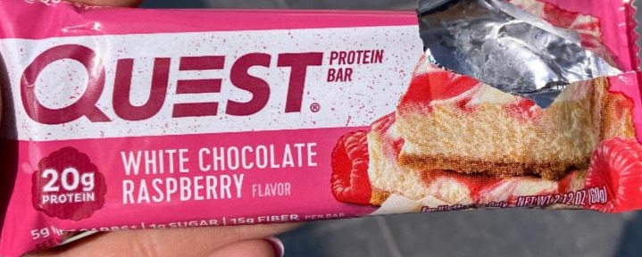 Фото - protein bar Raspberry-white chocolate протеиновый батончик из белого шоколада и малины Quest Nutrition Llc