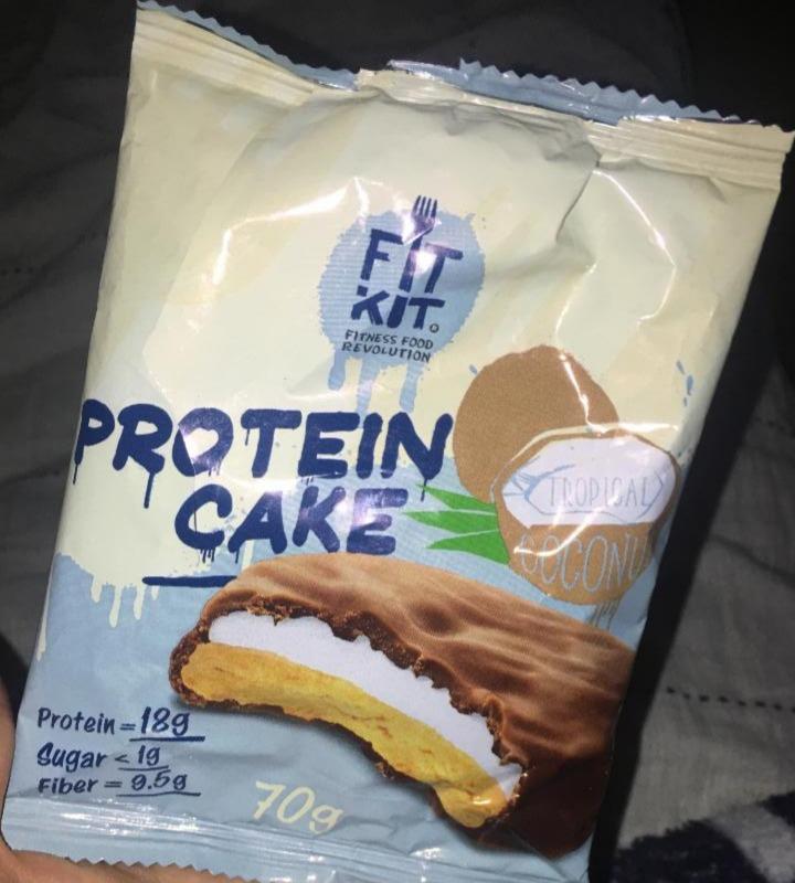 Фото - Протеиновое печенье 18 грамм Protein Cookie тропический кокос Fit Kit