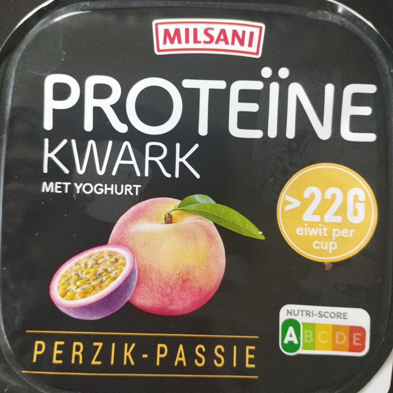Фото - протеиновый творожок с йогуртом персик-маракуйя Milsani