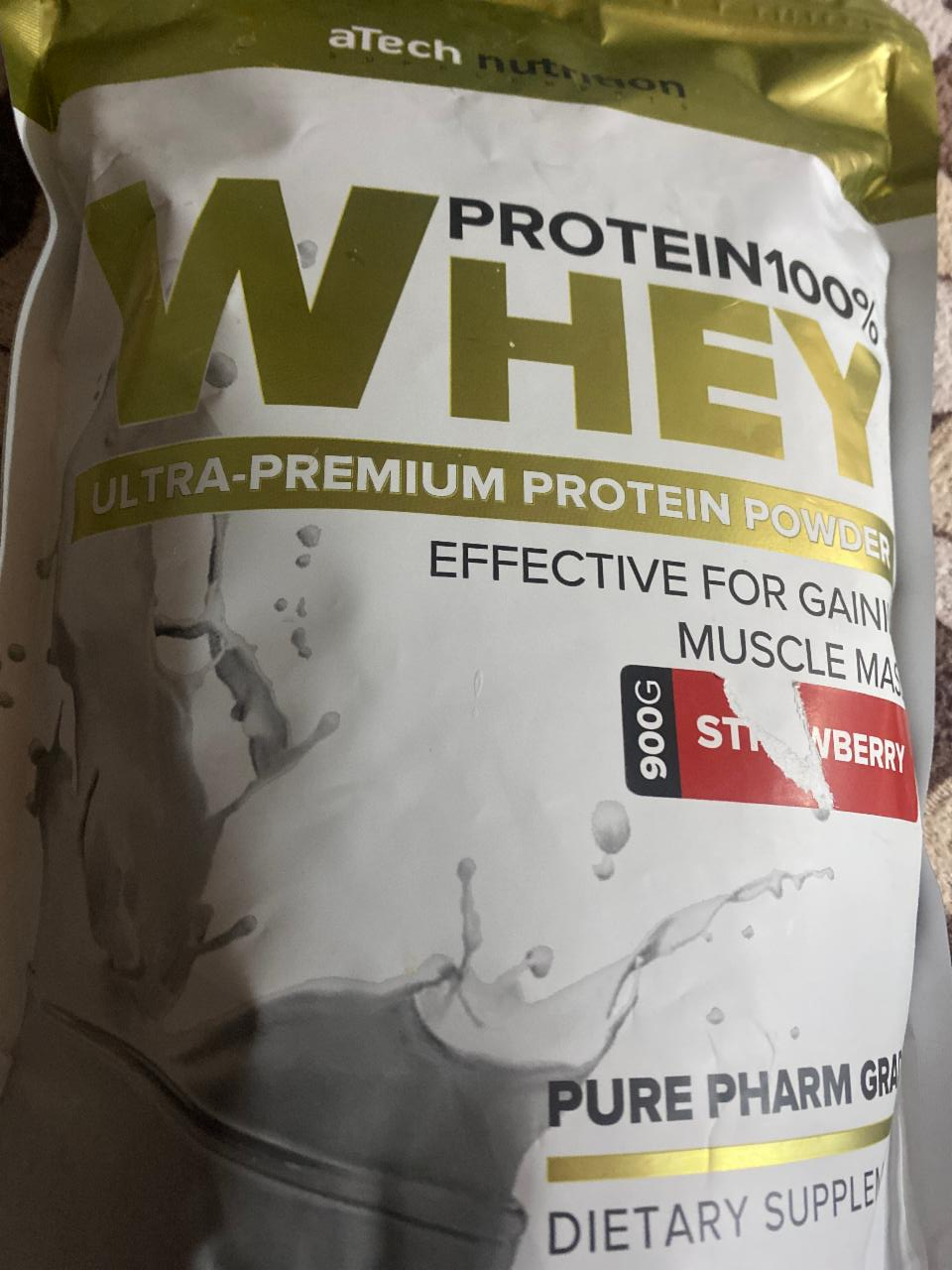Фото - Протеин клубничный Whey Protein 100% Special Series aTech Nutrition