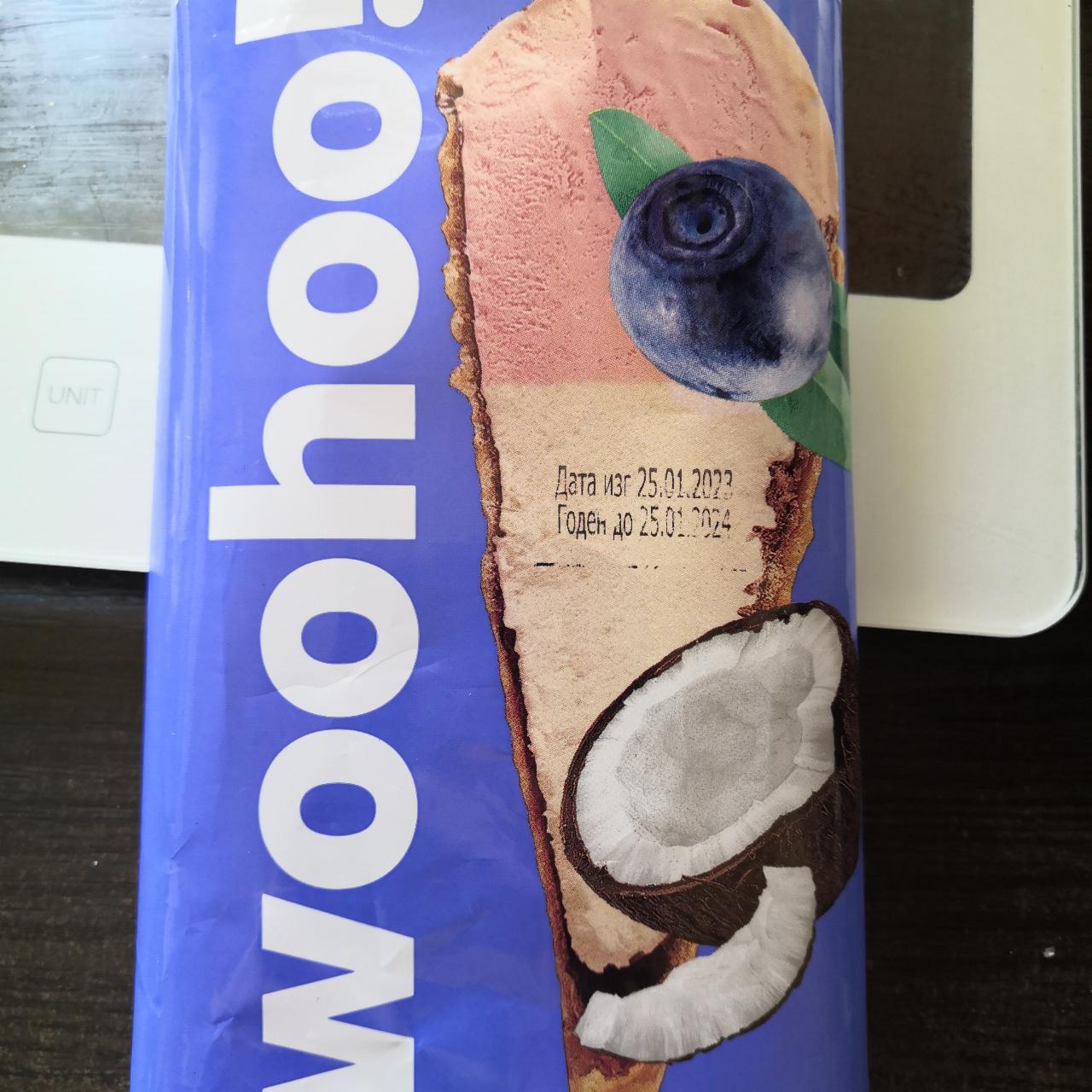 Фото - Десерт двухслойный голубика и кокос Woohoo