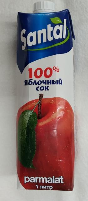 Фото - Сок яблочный 100% Santal