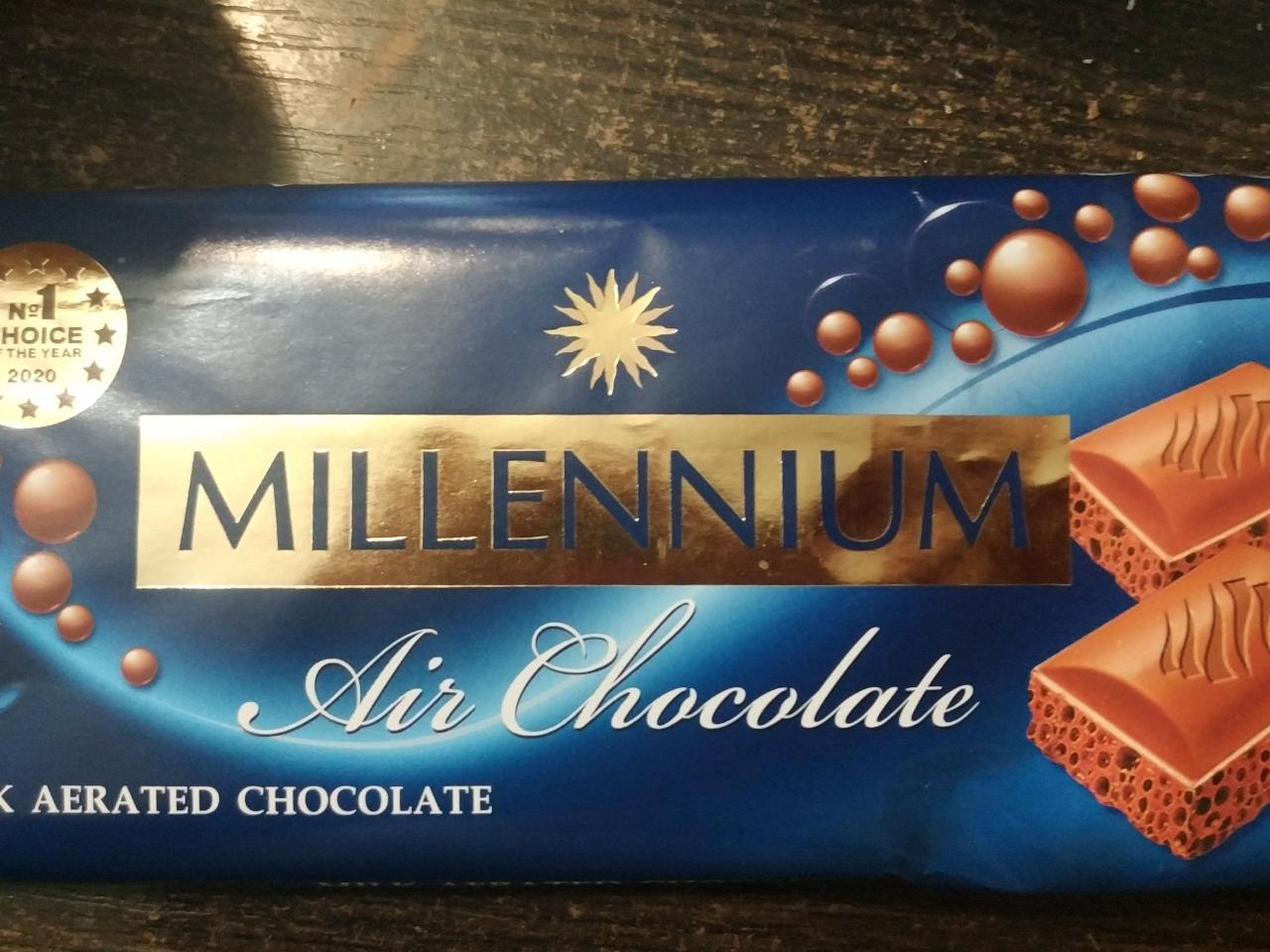 Фото - Шоколад пористый молочный aerated chocolate air Миллениум Millennium