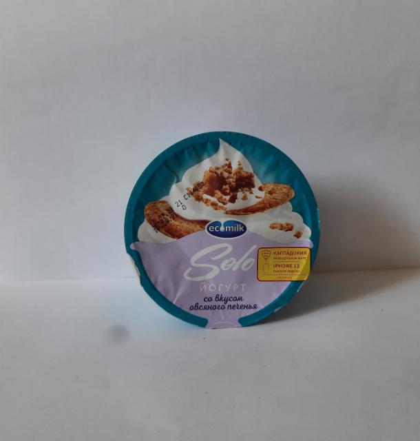 Фото - йогурт со вкусом овсяного печенья Solo Ecomilk