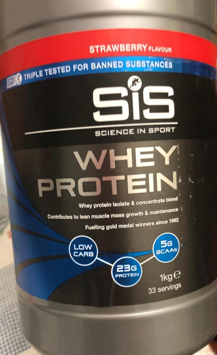 Фото - напиток протеиновый в порошке, вкус Клубника Whey Protein SiS