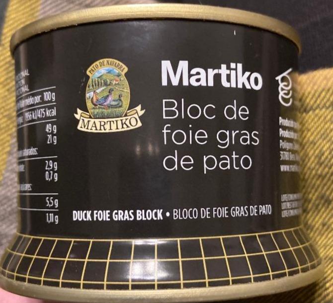 Фото - Bloc de foie gras de pato Martiko
