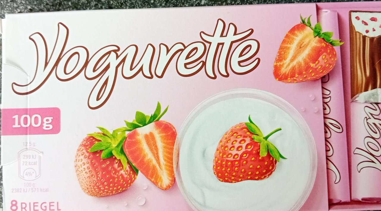 Фото - шоколадные палочки с йогуртовой начинкой с клубникой Yogurette