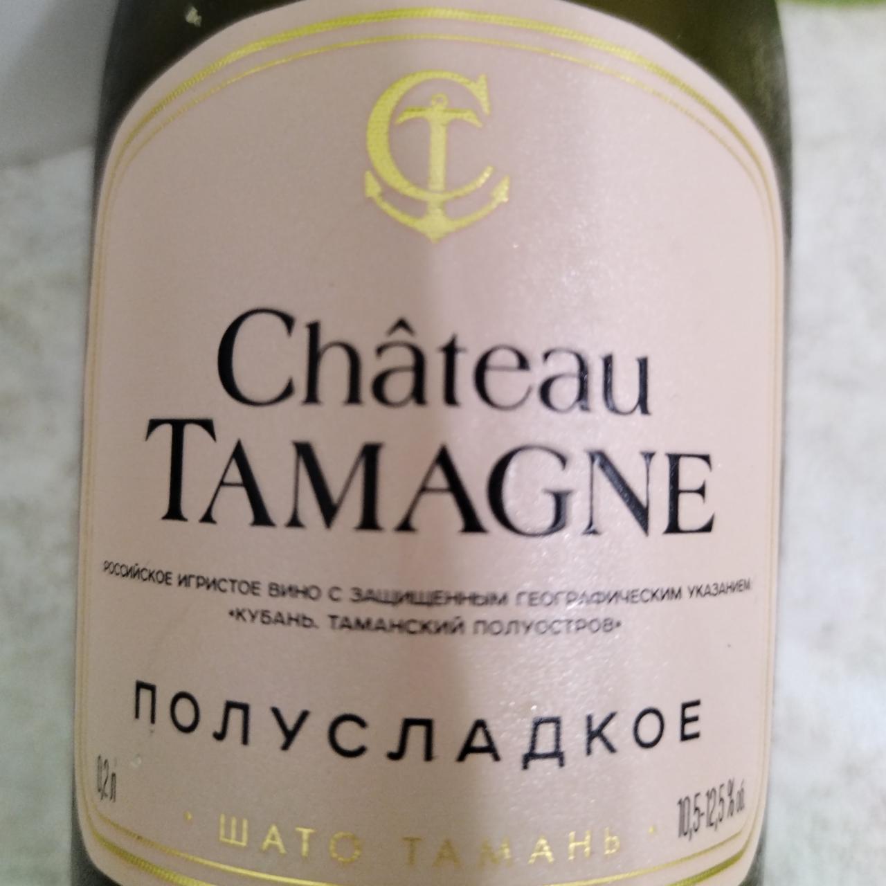 Фото - Игристое вино полусладкое белое Шато Тамань Chateau Tamagne Кубань вино