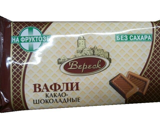 Фото - Вафли какао-шоколадные на фруктозе Вереск