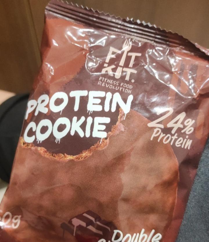 Фото - Протеиновое печенье 24% двойной шоколад Protein Cookie Fit Kit