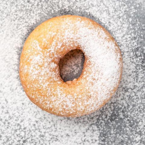 Фото - пончик с сахарной пудрой