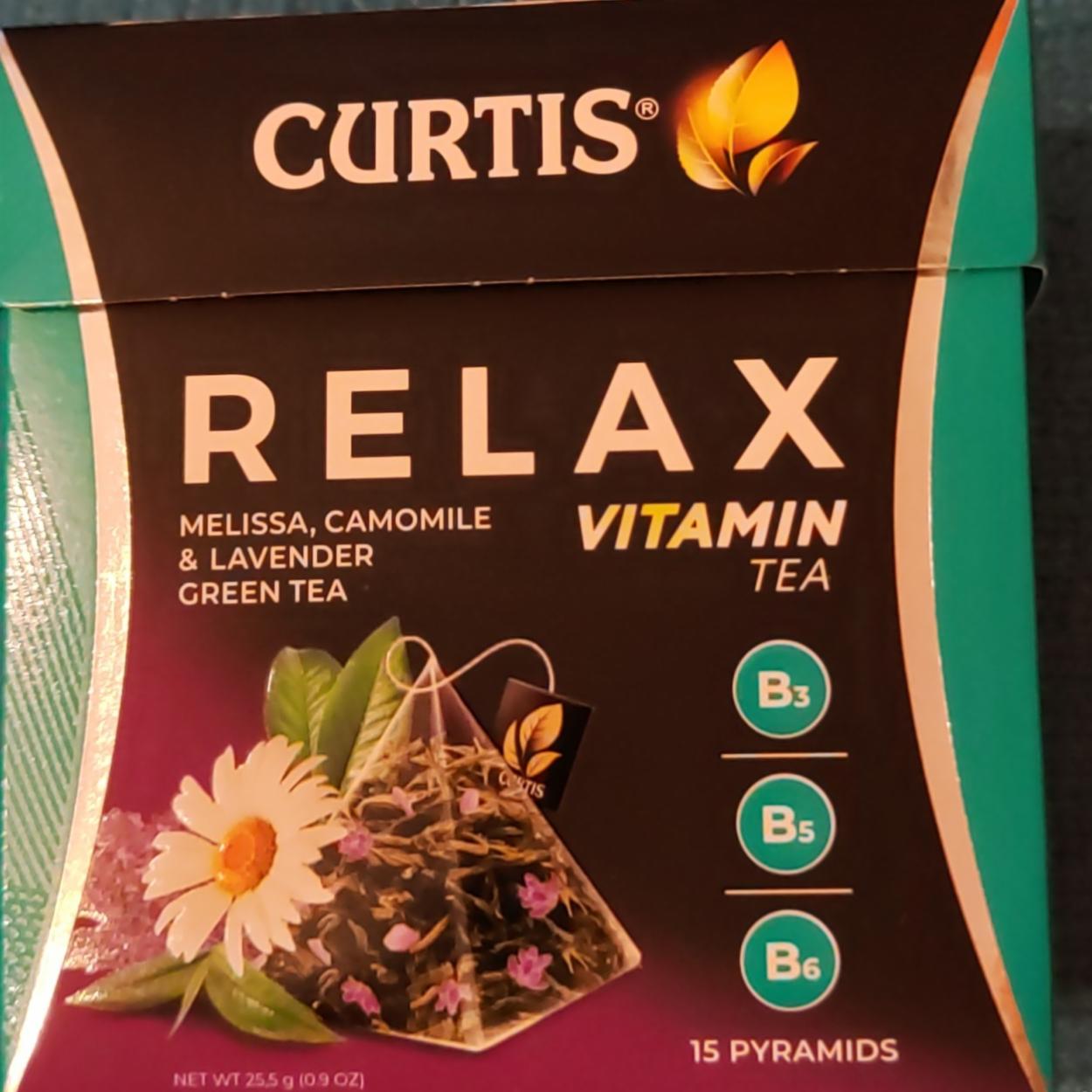 Фото - Чай зеленый с ромашкой лавандой мелиссой и витаминами relax vitamin Curtis