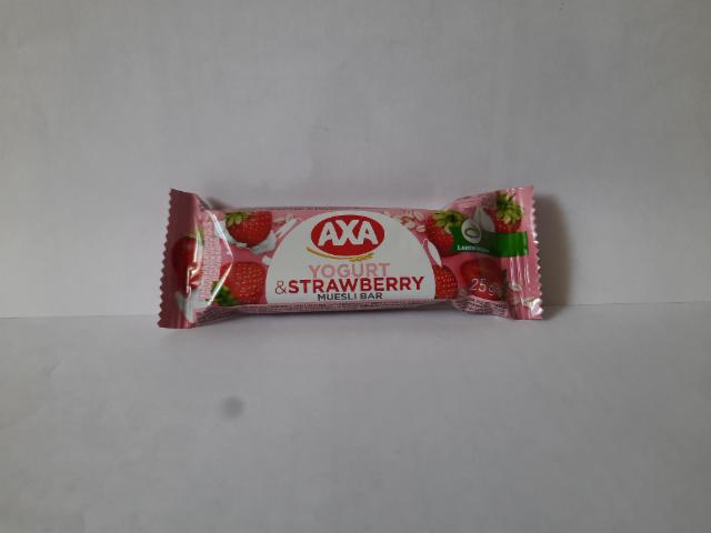Фото - Батончик зерновой со вкусом йогурта с клубникой Yogurt&strawberry muesli bar Axa