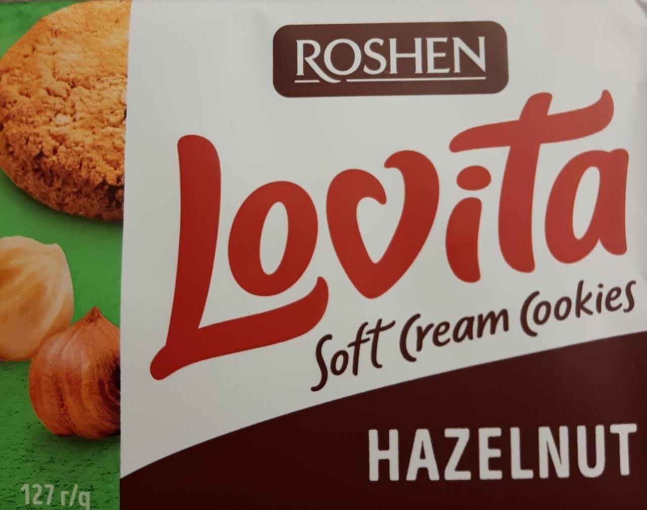 Фото - Печенье сдобное с ореховой начинкой Lovita Soft Cream Cookies фундук Roshen