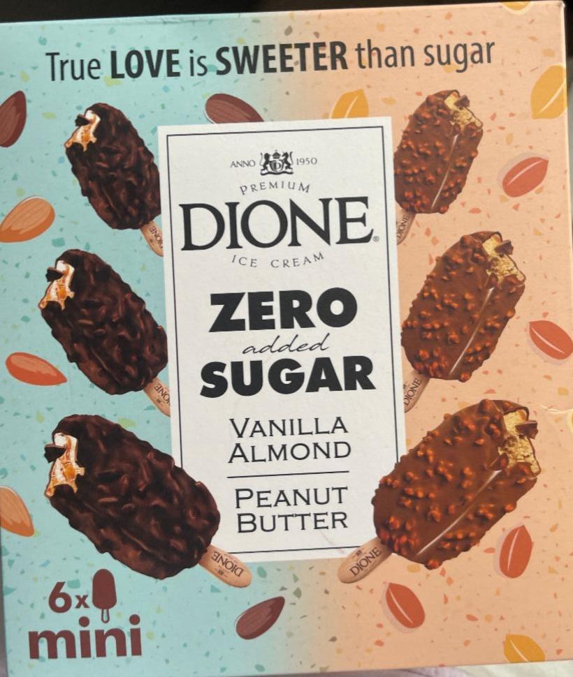Фото - Мороженое пломбир шоколадно-ореховое zero sugar Dione
