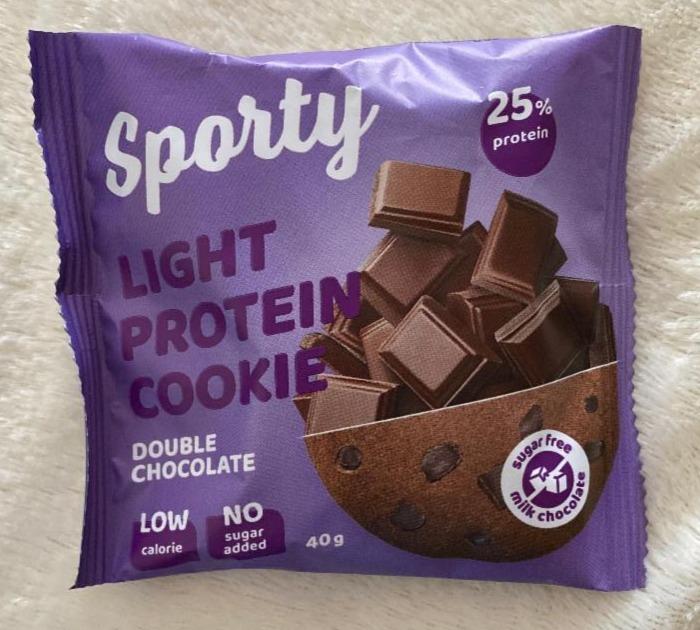 Фото - Печенье протеиновое двойной шоколад Light Protein Cookie Sporty