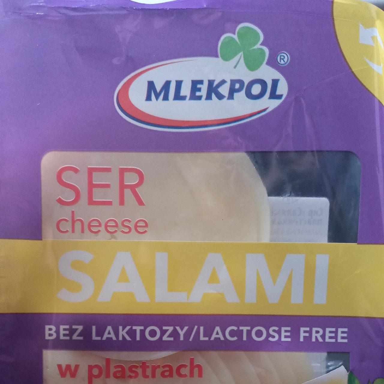 Фото - Сыр полутвердый пластины Салями без лактозы Salami Mlekpol