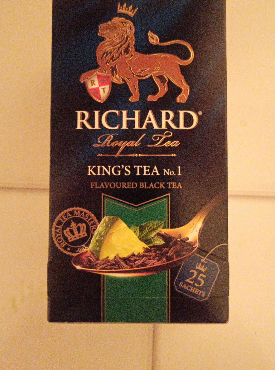 Фото - Чай чёрный байховый цейлонский, кенийский и танзанийский King's Tea № 1 с ароматом кафрского лайма и английской мяты с цедрой цитрусовых и мятой Richard