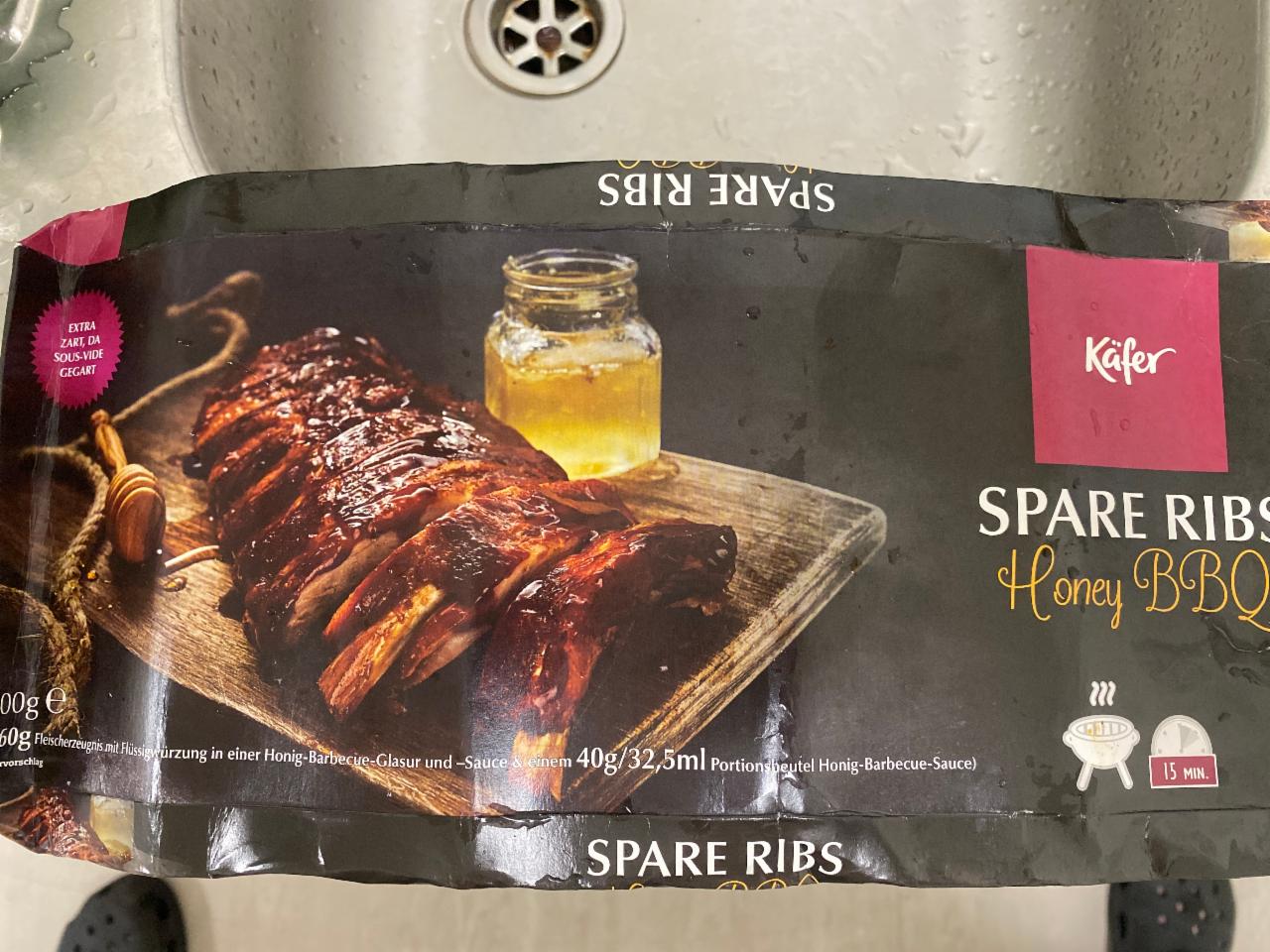 Фото - Свиньи ребра с медовым соусом Honey BBQ Käfer