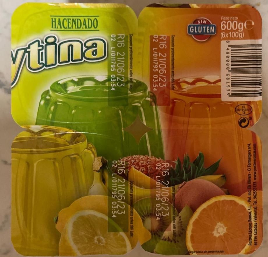 Фото - Gellytina sabores Limón Multifrutas Naranja Hacendado