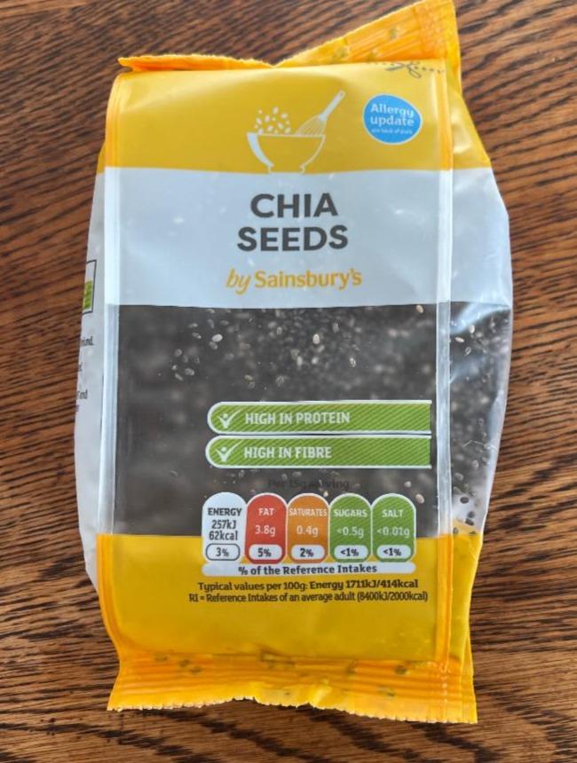 Фото - Семена чиа Chia Seeds by Sainsbury's