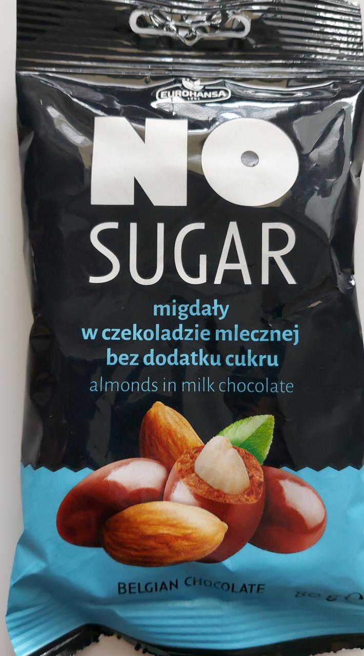 Фото - No Sugar Migdały w czekoladzie mlecznej Eurohansa