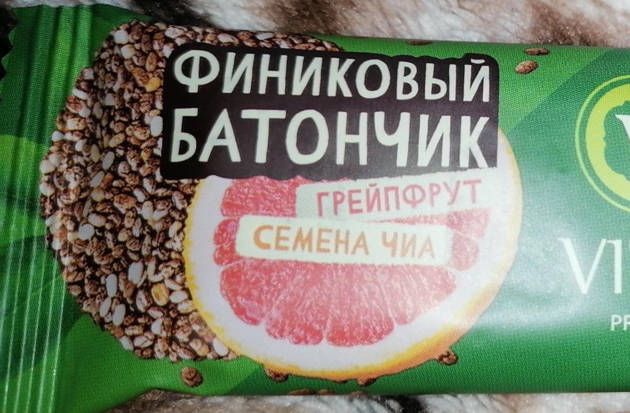 Фото - Финиковый батончик с грейпфрутом и семенами чиа Vitly