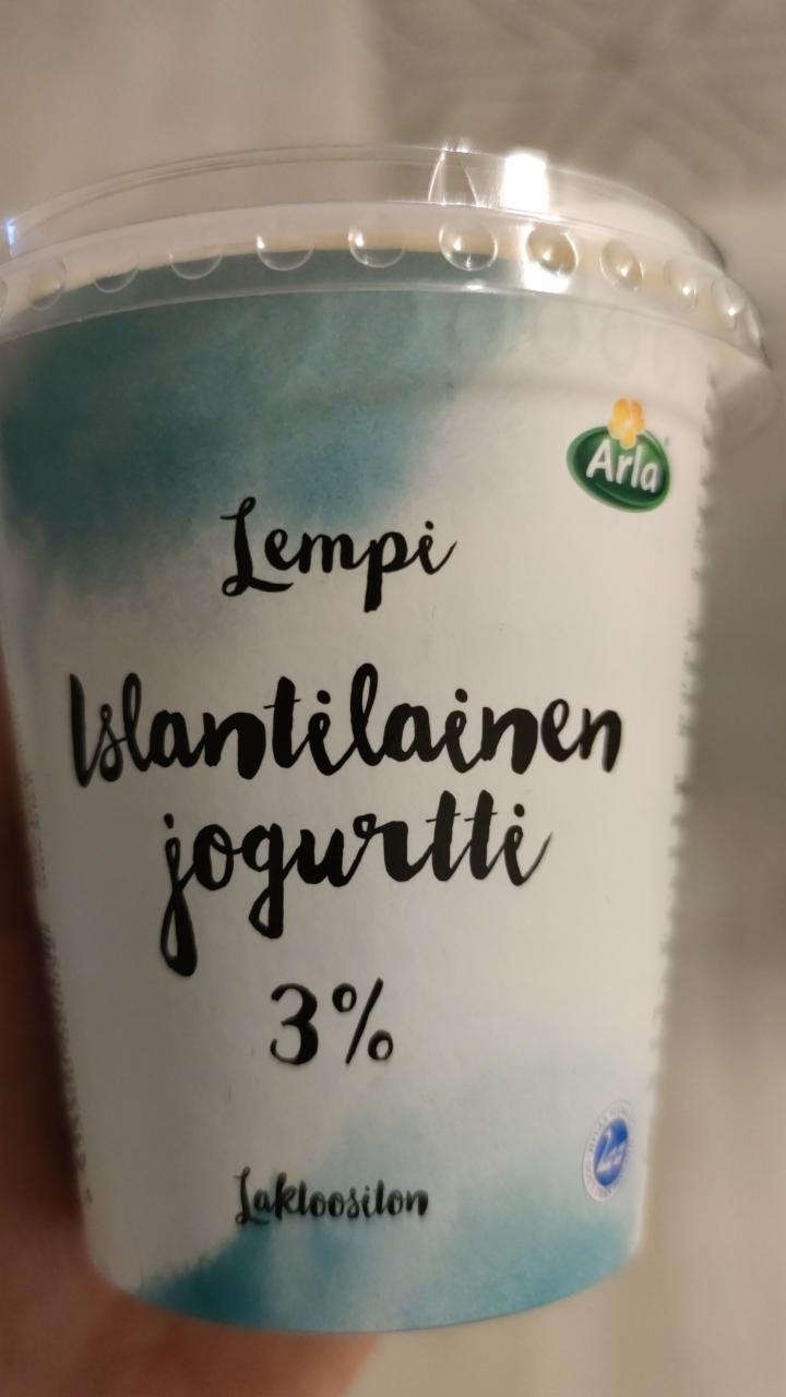 Фото - Islantilainen jogurtti йогурт 3℅ Arla