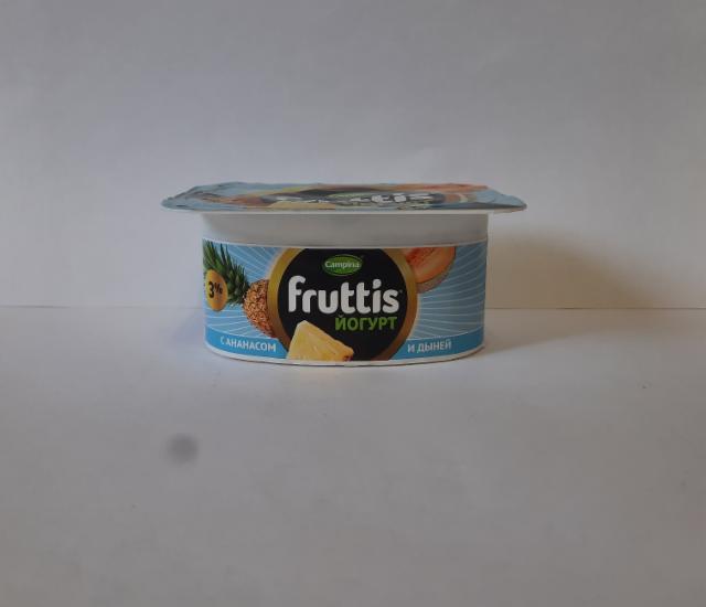 Фото - Йогурт с ананасом и дыней 3% 'Fruttis'