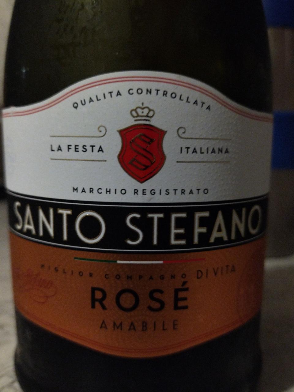 Фото - Напиток особый фруктовый газированный розовый полусладкий Santo Stefano Rose