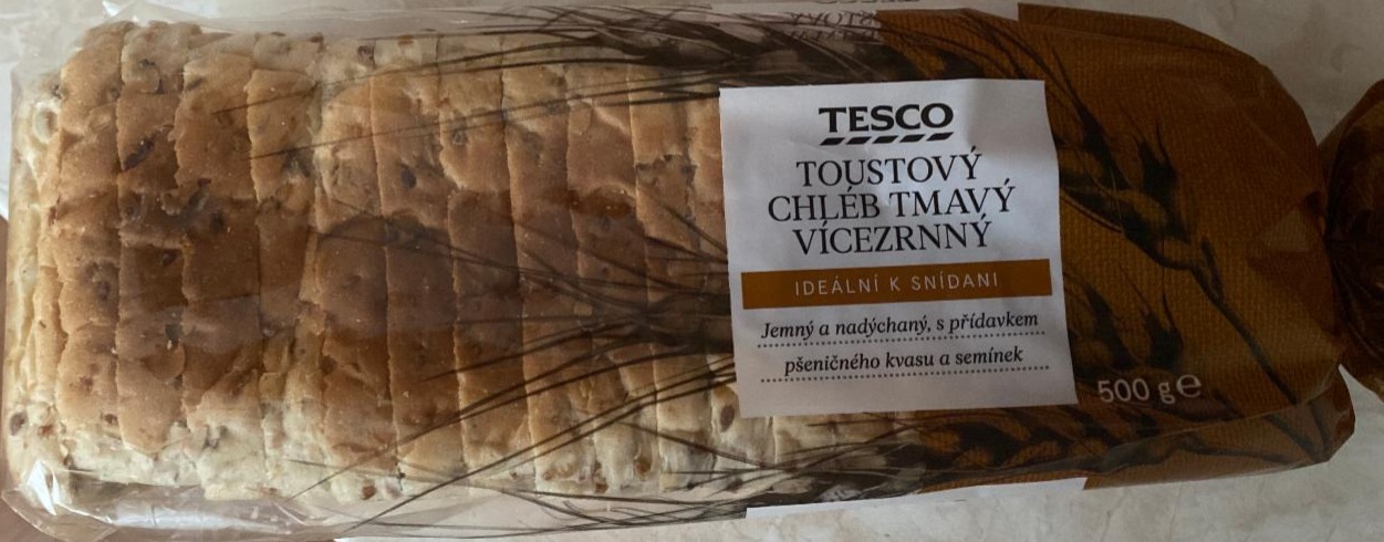 Фото - поджаренный хлеб мультизерновой темный с семечками Tesco