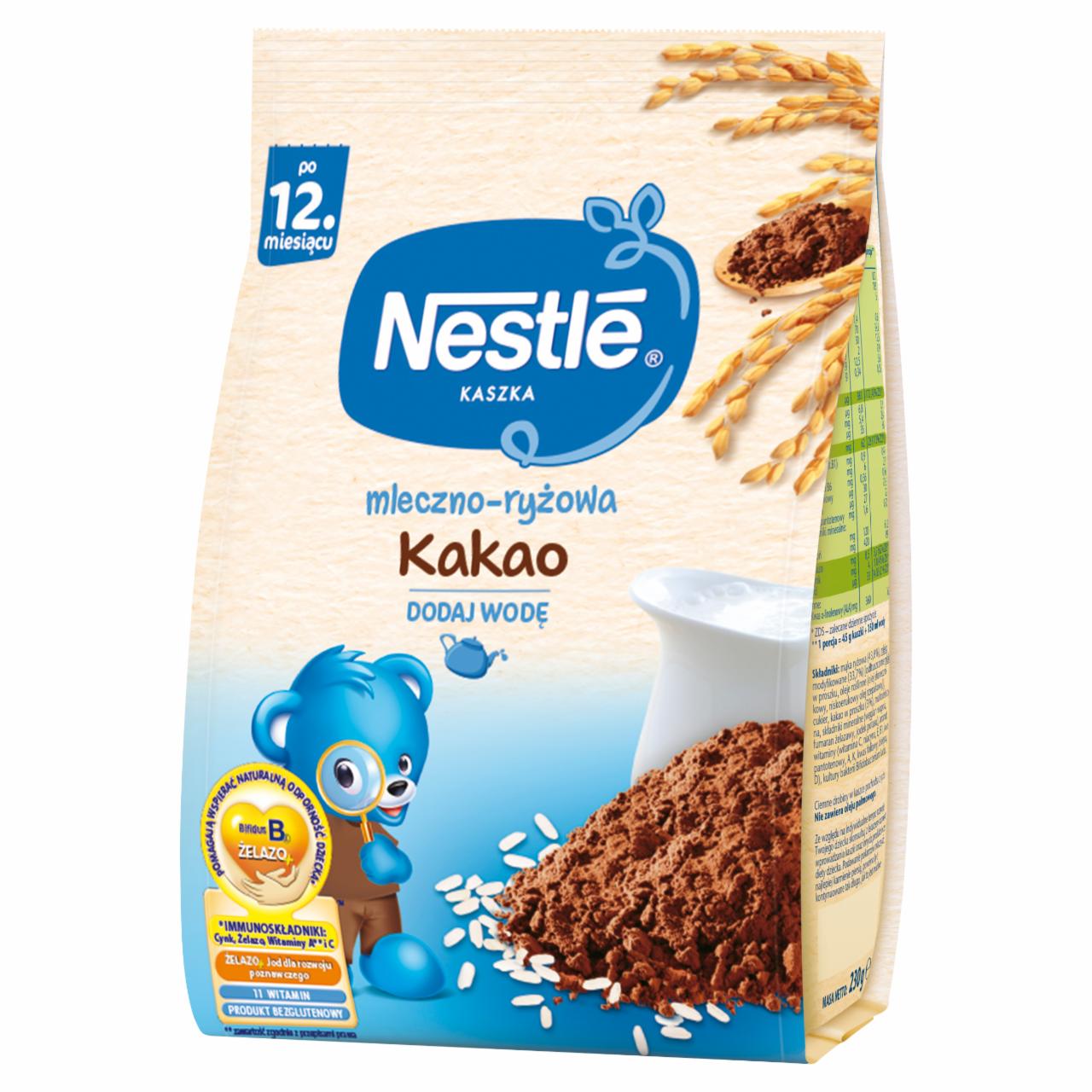 Фото - Kaszka mleczno-ryżowa kakao dla niemowląt po 12 miesiącu Nestle