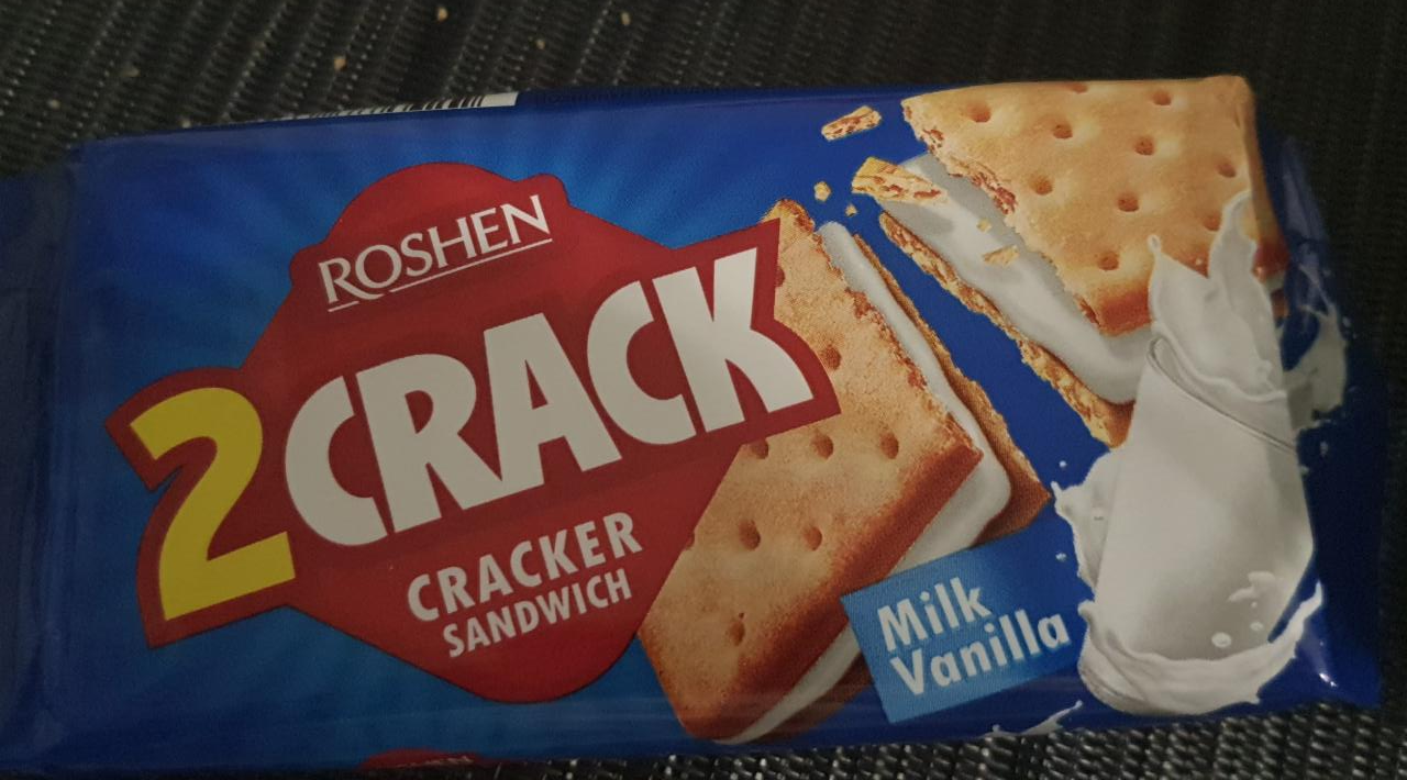 Фото - Печенье крекер сэндвич 2 crack c молочной начинкой Roshen