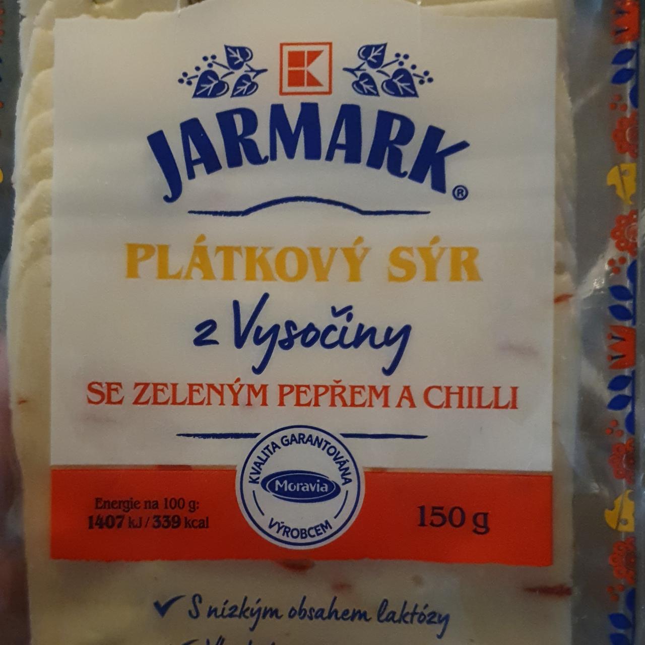 Фото - сыр нарезанный с Высочины z Vysociny с зеленым перцем и чили K-Jarmark
