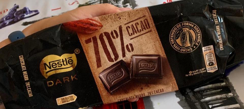 Фото - шоколад чорний 70% Chocolate dark Extrafino 70% Nestlé