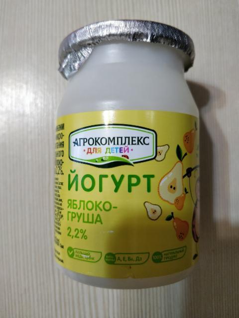 Фото - Йогурт яблоко-груша 2.2% Агрокомплекс