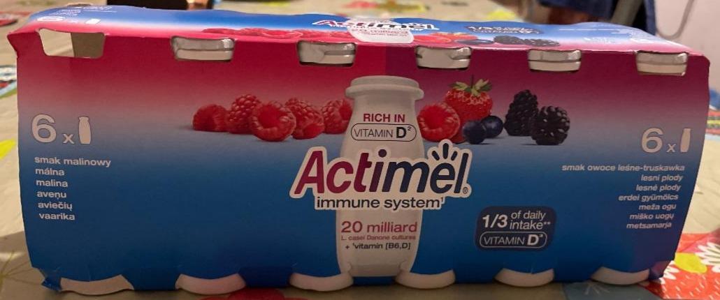Фото - Питьевой йогурт Actimel иммунитет черника-ежевика Danone