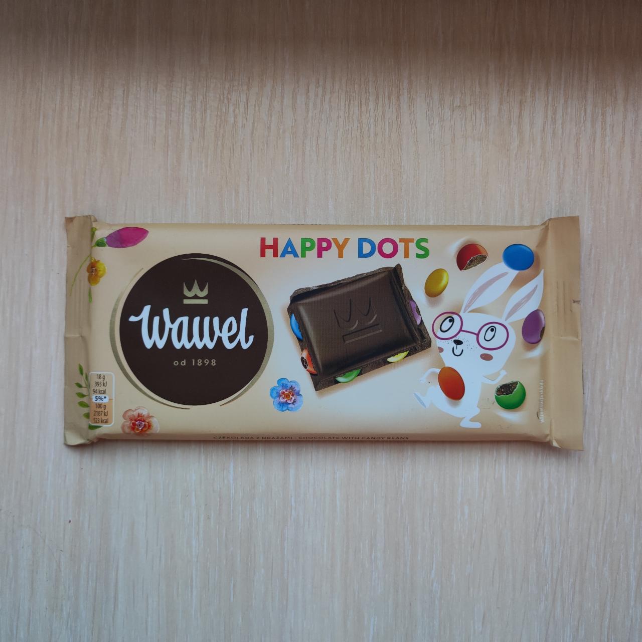 Фото - Молочный шоколад с шоколадным цветным драже Happy Dots Wawel