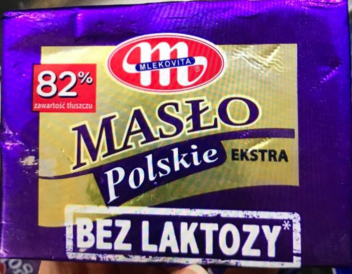 Фото - масло Extra Polish Butter without Lactose 82% Mlekovita Млековита
