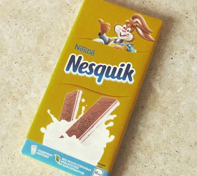 Фото - Молочная шоколадка с молочной начинкой и кальцием Nesquik