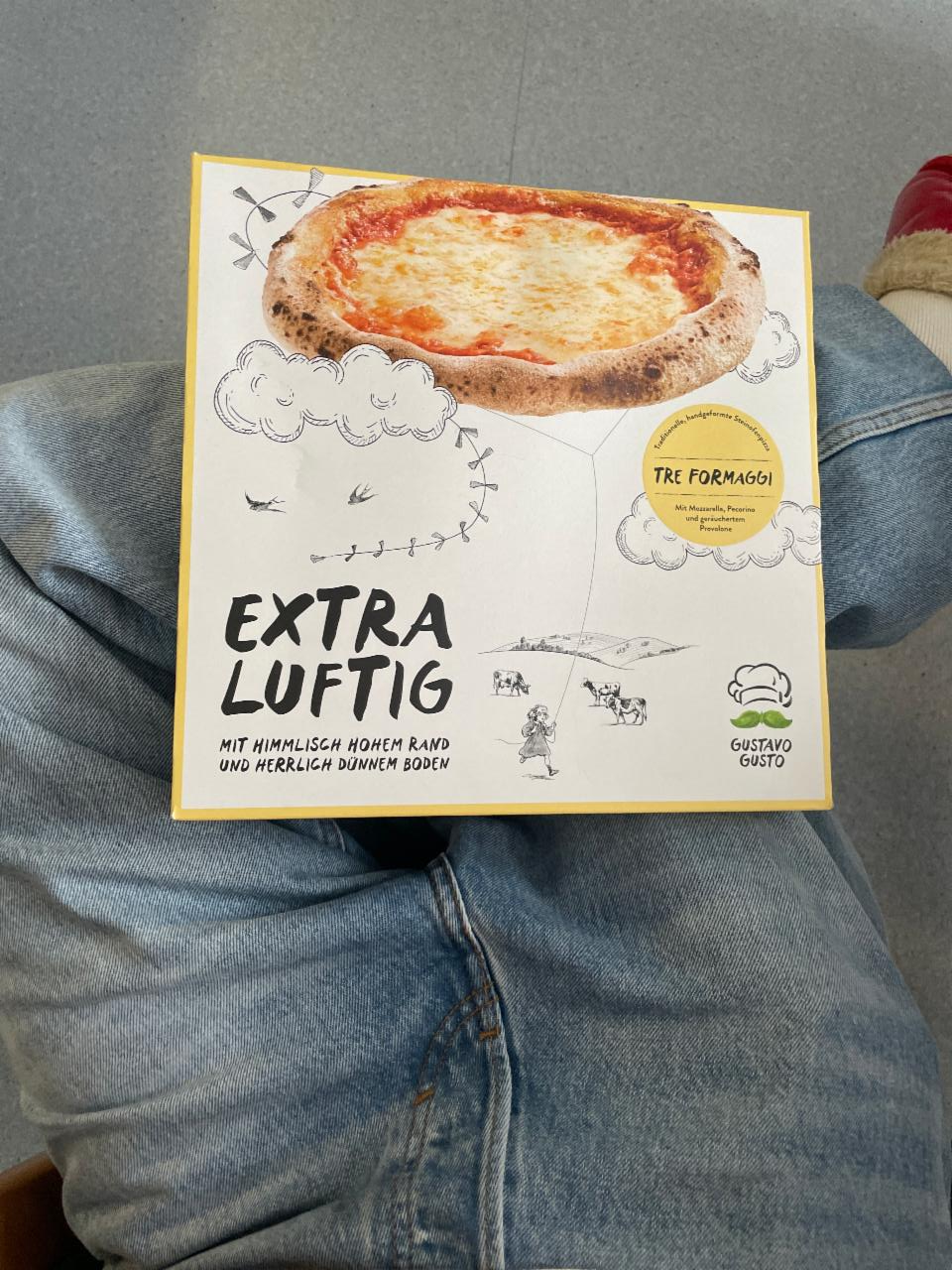 Фото - Pizza luft und liebe extra luftig tre formaggi Gustavo Gusto