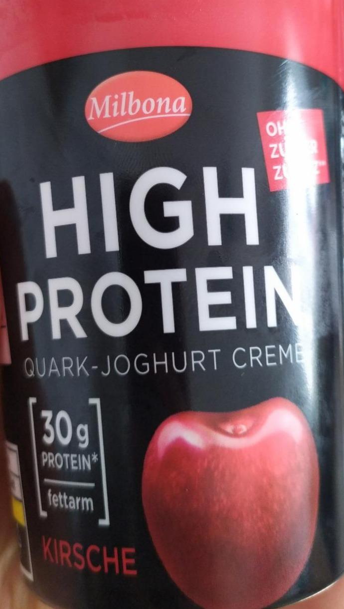 Фото - High protein quark joghurt creme Kirsche Milbona