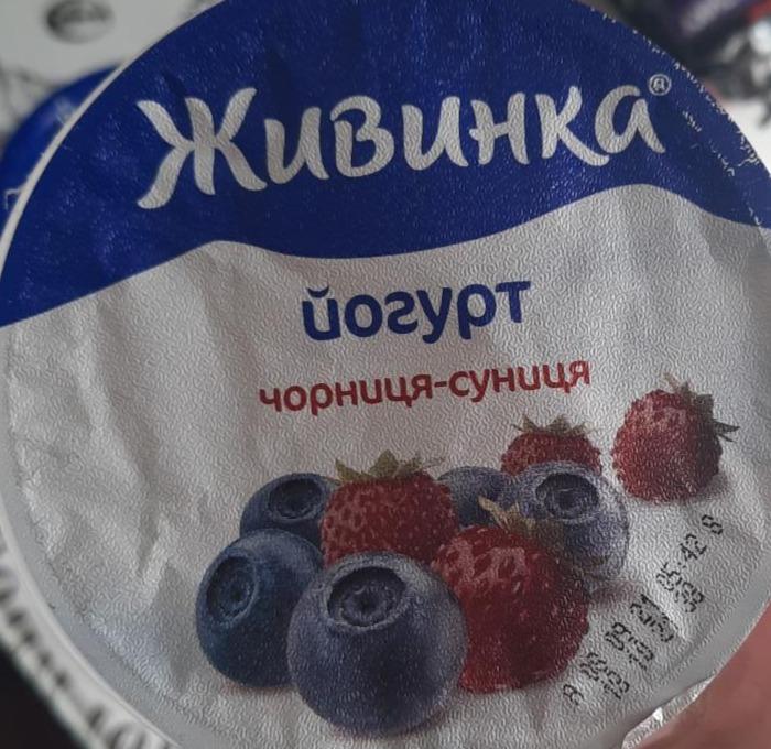Фото - йогурт клубника-черника Живинка