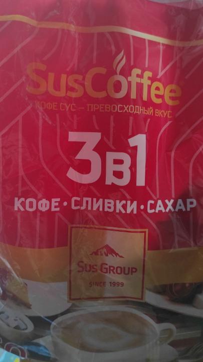Фото - напиток сухой растворимый на основе кофе с сахаром и сухими сливками 3 в 1 Sus