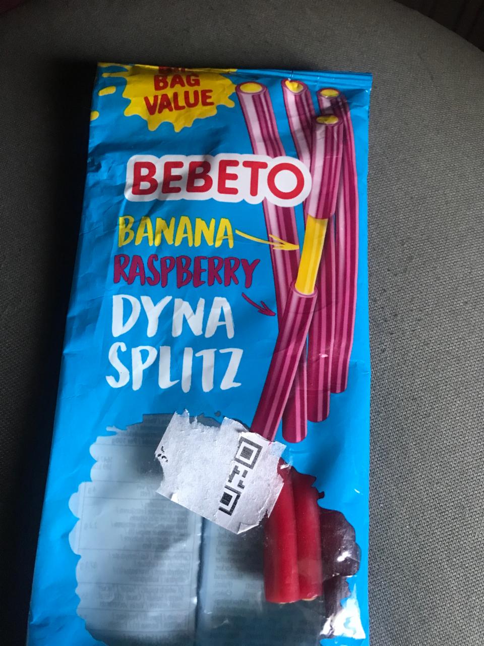 Фото - жевательный мармелад Dyna splitz банан и малина Bebeto